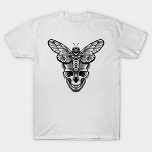 Moth Insect Scull T-Shirt